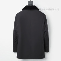 举翼王子派克服男士皮毛一体整貂水貂内胆中老年貂皮大衣爸爸装尼克服外套