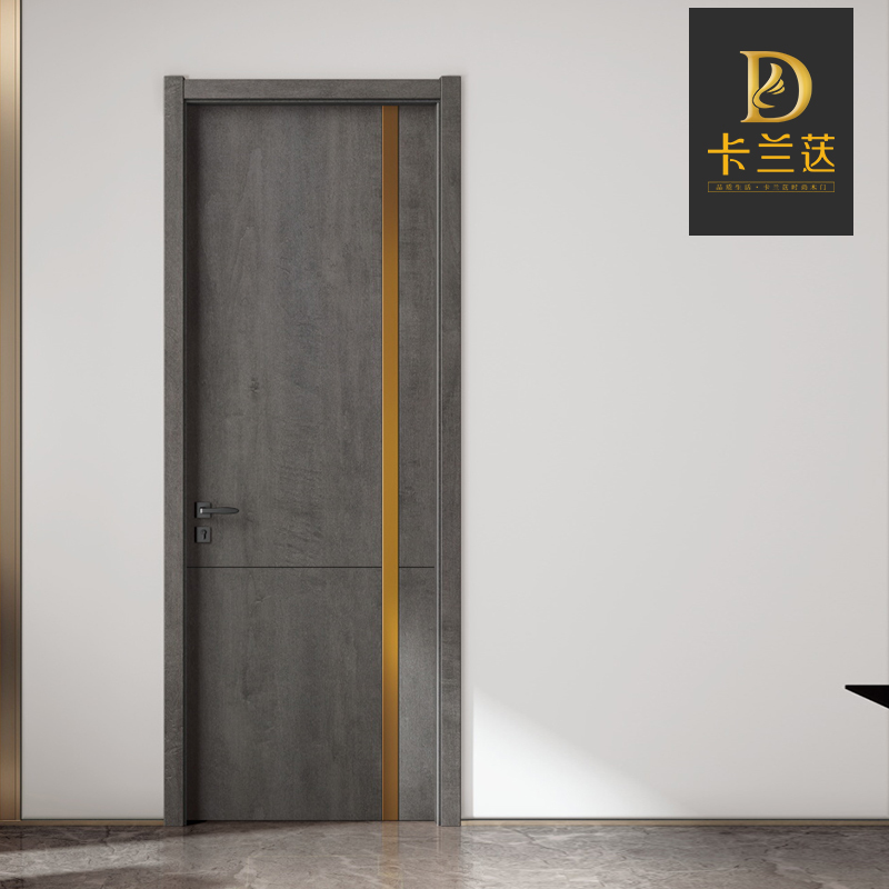 卡兰荙木门d02简约实木复合门环保门室内门卧室门客厅书房门门业帕斯