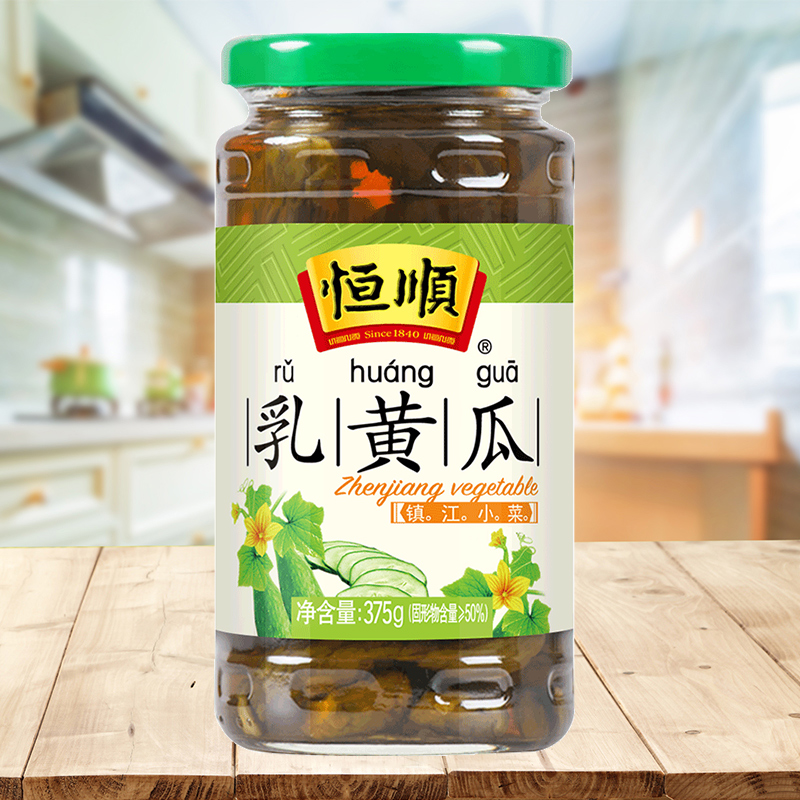 恒顺乳黄瓜375g*2瓶脆甜小黄瓜即食酱黄瓜菜腌制高清大图
