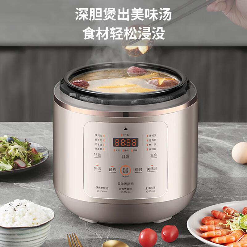 九阳(Joyoung)电压力锅家用5升L深汤锅一锅双胆24小时预约智能调压电高压锅电压锅电炖锅 Y-50C35 【瓷晶内