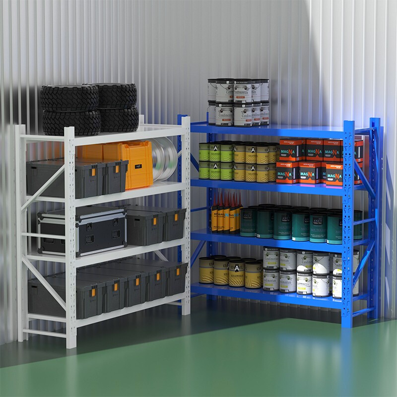 绵冠货架仓储仓库自由组合家用置物架中型库房多功能展示架铁架子 蓝色1500*600*2000mm四层高清大图