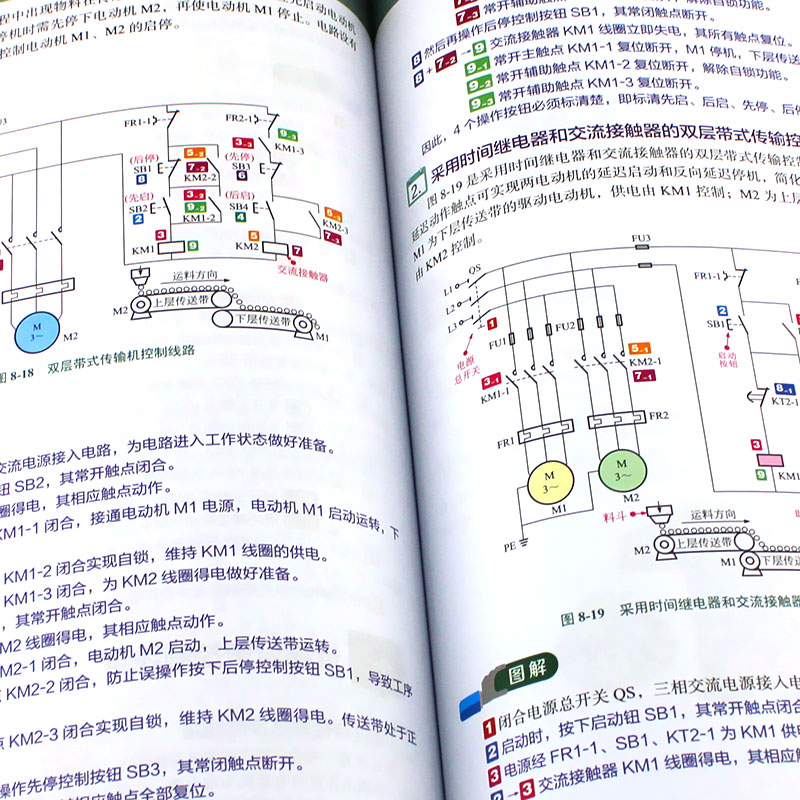 [正版]电工电路实物接线图零基础学电工手册全彩图解电工技术宝典电气控制与plc编程入门书籍自学基础教程电路识图电工初级高清大图