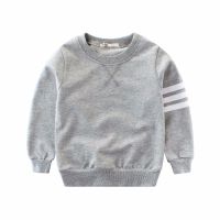 童装秋款儿童服装男童卫衣宝宝长袖圆领套头衫 110cm 3006A花灰