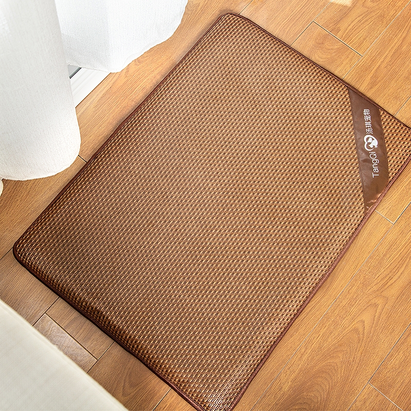 宠物狗狗米妮凉席猫咪睡垫夏天可拆洗四季通用藤编降温睡觉用地垫