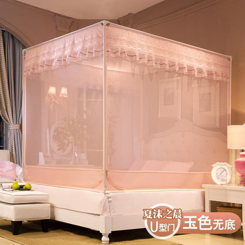 家柏饰(CORATED)儿童防摔蚊帐三开拉链款1.5m蒙古包1.8m床家用1.2米坐床式纹账高清大图