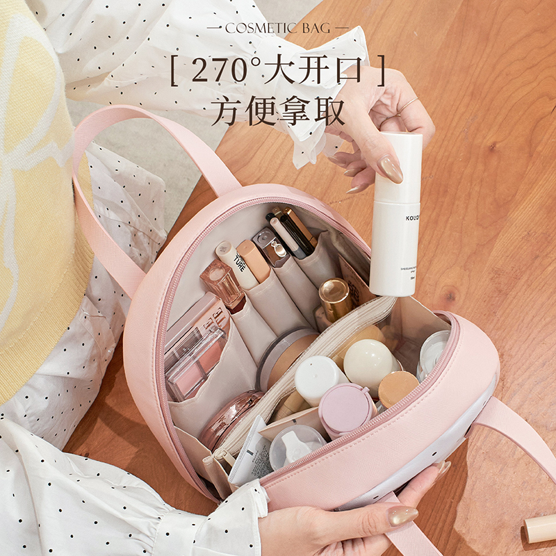 化妆包女大容量2026新款便携式外出分区收纳化妆刷袋超火高奢高端高清大图