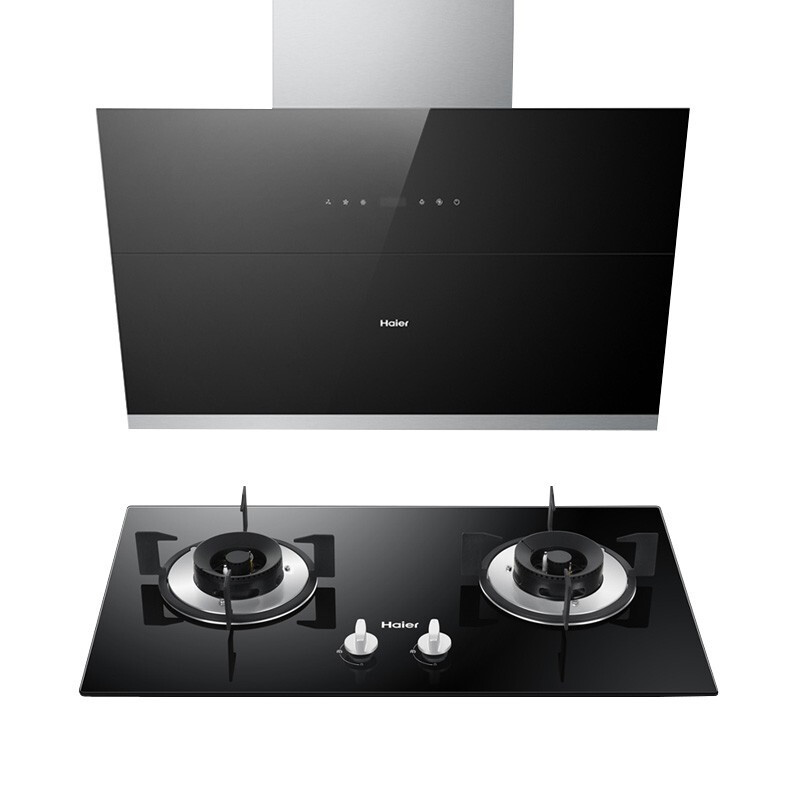 海尔(Haier) C10+Q2BE2(12T) 油烟机燃气灶具套装 侧吸油烟机 灵动自开合 5.0KW大火力