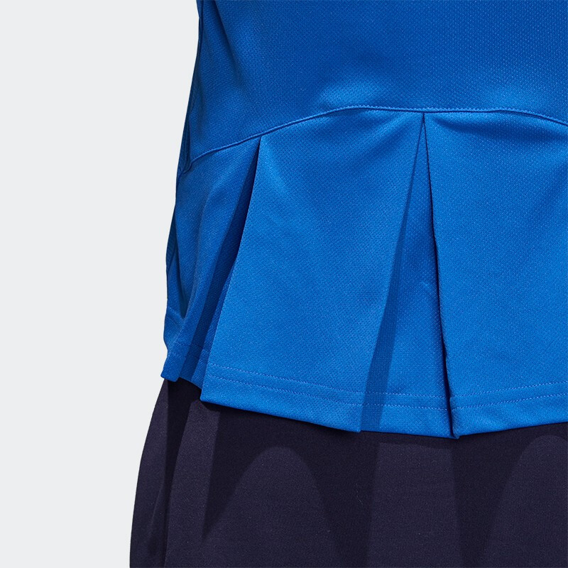 阿迪达斯 (adidas)羽毛球短袖女款圆领T恤休闲运动短袖针织速干透气春夏 女款蓝色CF4820 (S-XXL)