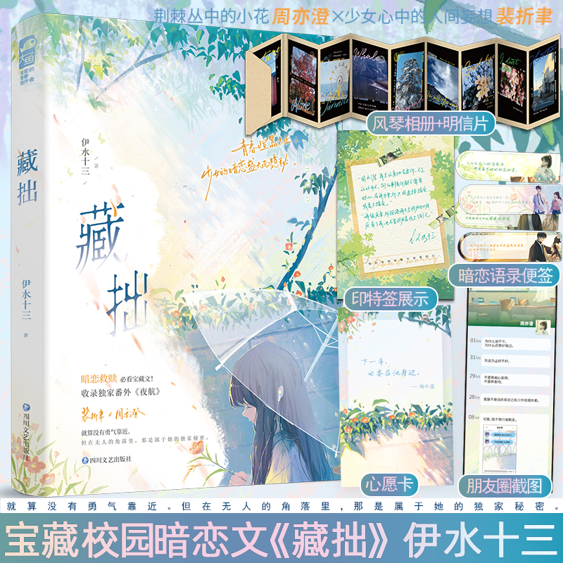 实体书/随书赠品 [正版]印特签版+风琴相册 藏拙 伊水十三 收录番外《夜航》青春文学青春校园初恋暗恋双向救赎双向奔赴高清大图