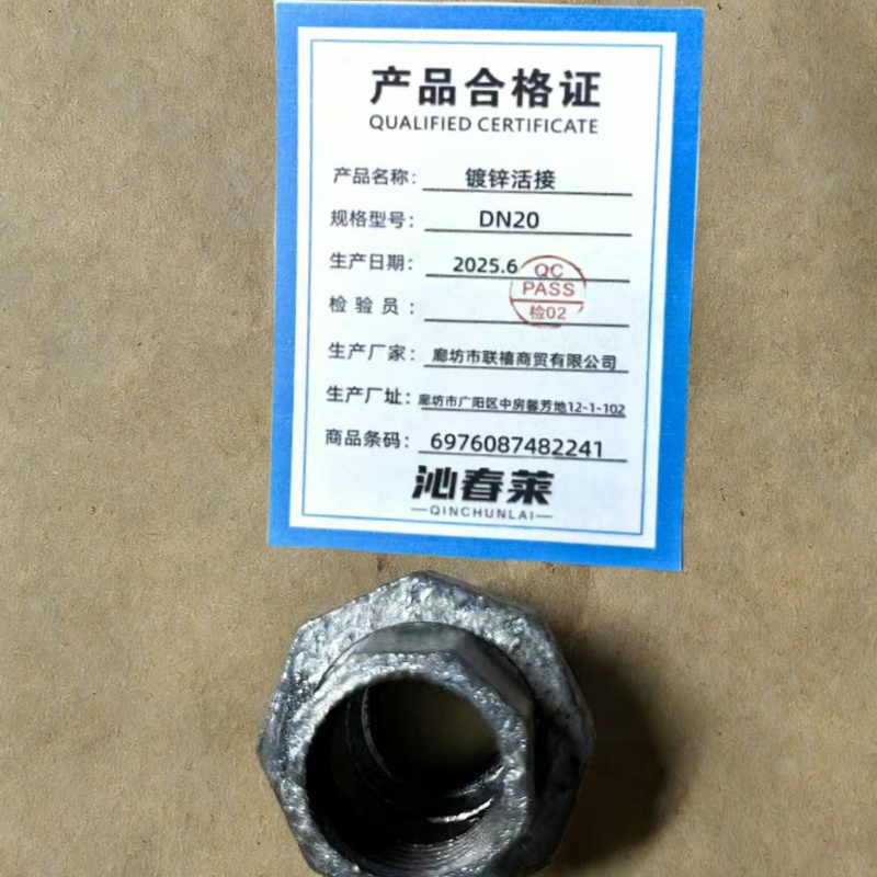 沁春莱 镀锌活接 DN20 个高清大图