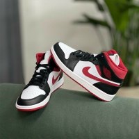 NIKE耐克 Air Jordan 1 mid AJ1男鞋黑红小禁穿南海岸黑白紫黑黄脚趾伦纳德篮球鞋852542-116