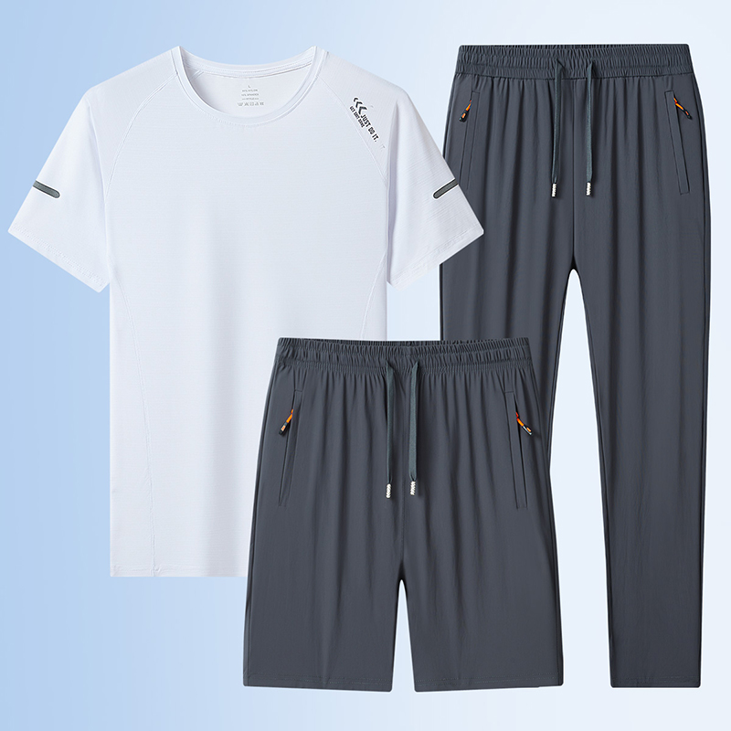 徽润和 短袖运动服三件套 HY102 套高清大图