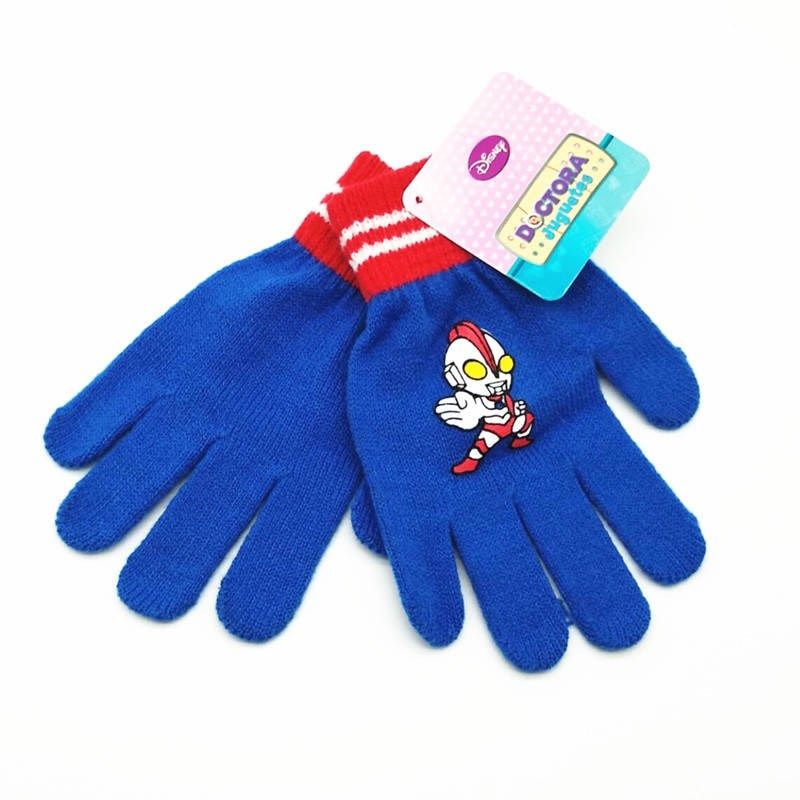4-8岁儿童奥特曼手套男童蜘蛛侠手套秋冬保暖宝宝小学生写字手