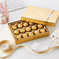 费列罗（Ferrero Rocher）榛果威化糖果巧克力 婚庆送礼喜糖表白 15粒钻石礼盒装187.5g*2