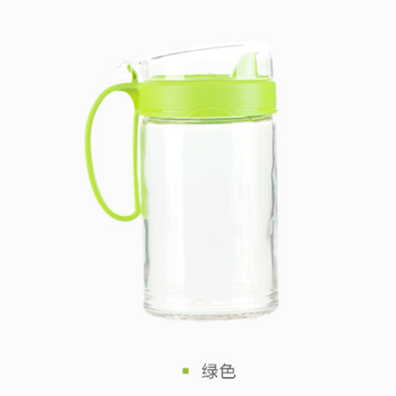 茶花油壶玻璃家用大号厨房用品醋壶小油罐酱油瓶调料倒油瓶 【绿色】450ml*1个 默认尺寸