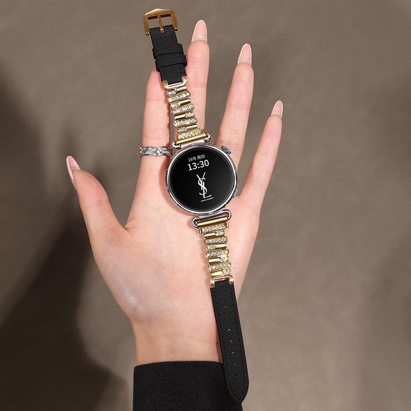 适用小天才电话手表表带Z10/Z9可爱挂脖Z11新款Z8Z7S保护套3139B 黑金 fit3