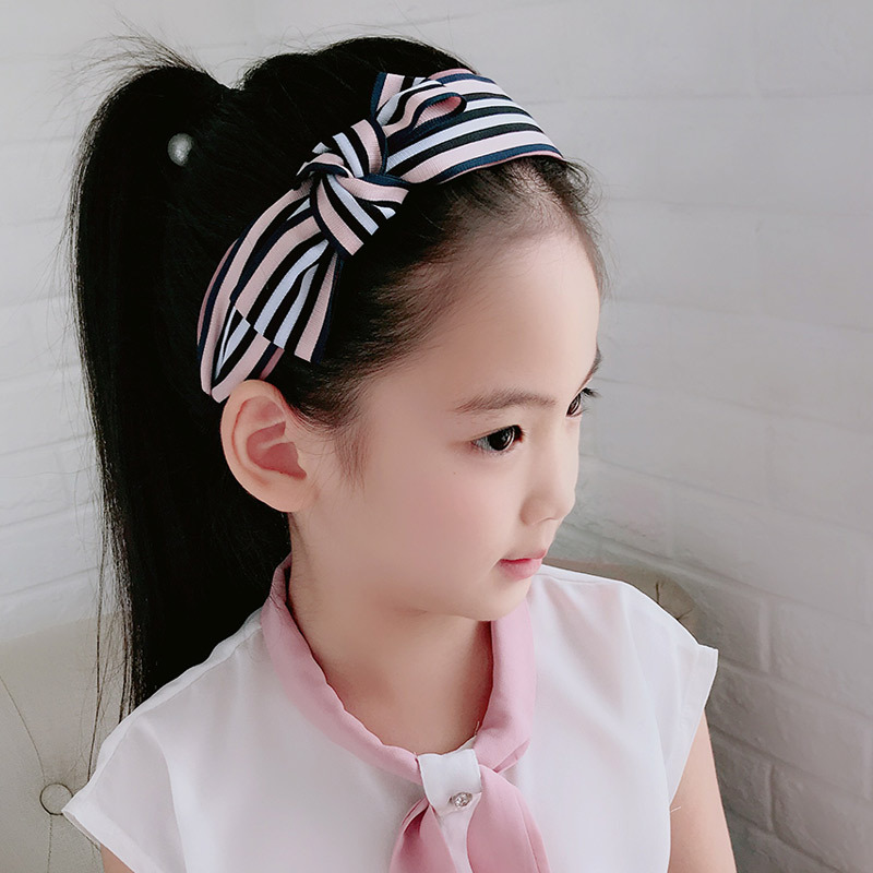 韩版时尚儿童头箍女孩饰头饰蝴蝶结女生带中大童箍布艺卡视频