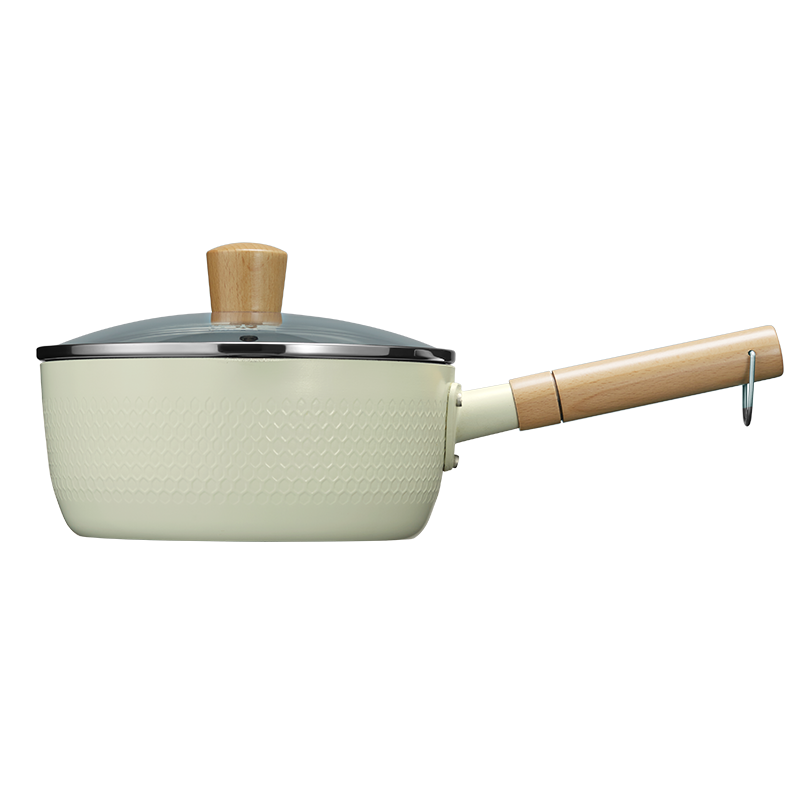 炊大皇(COOKER KING)炊大皇奶锅不粘锅宝宝辅食锅小锅家用泡面锅雪平锅燃气电磁炉通用 青岚高级奶锅 22cm高清大图