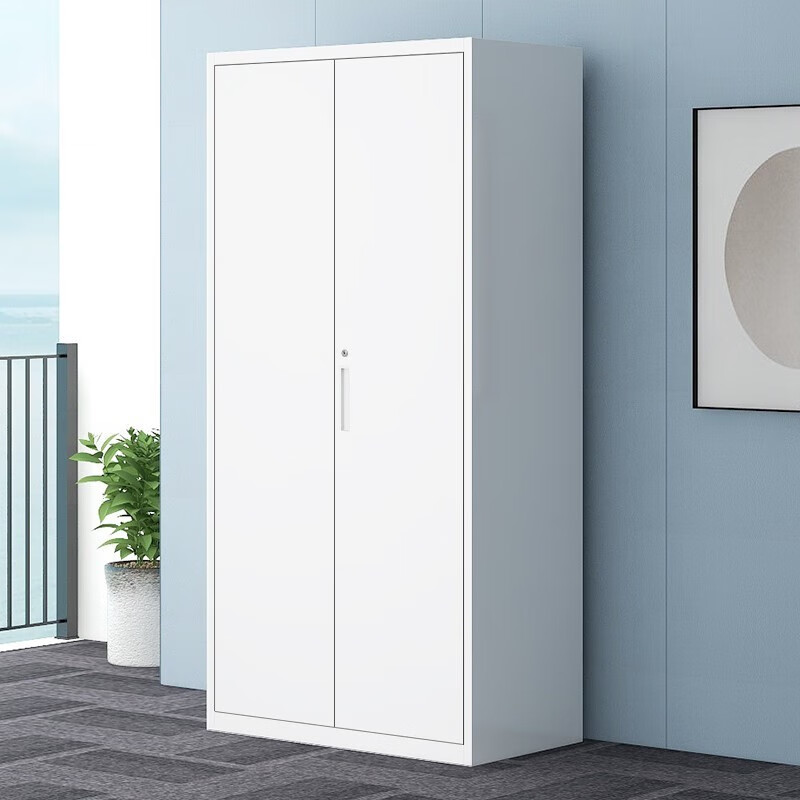 梦思扬 简约铁皮两门衣柜 大容量款钢制更衣柜 1850*900*500mm 白色
