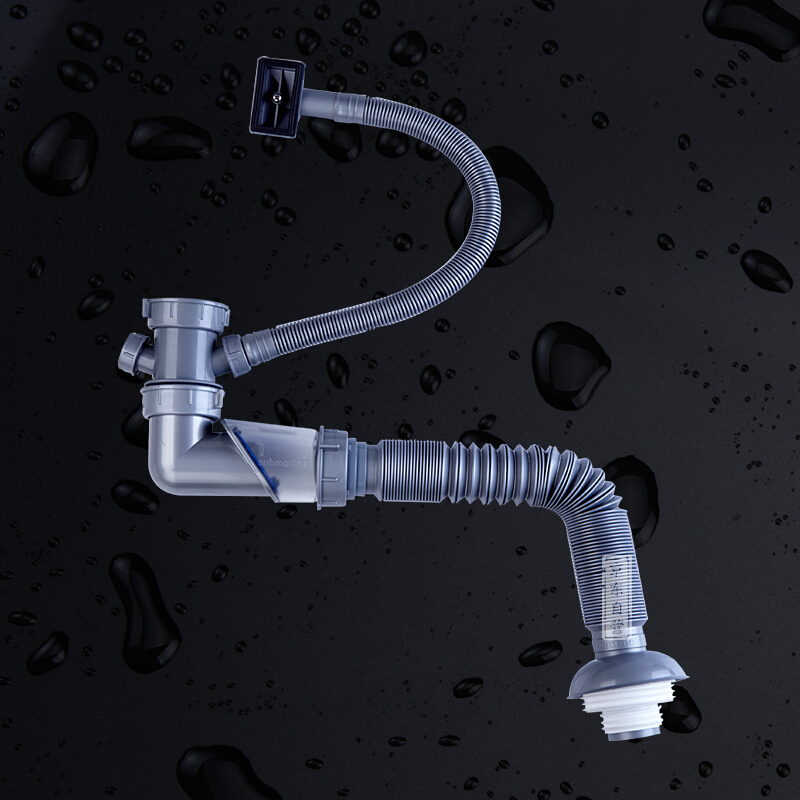 潜水艇(submarine)csq-1c 厨房菜盆下水管 单槽防臭下水管