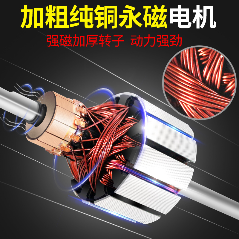 巨木 双缸车载充气泵12V便携式轮胎打气泵海绵提手汽车加气泵气筒