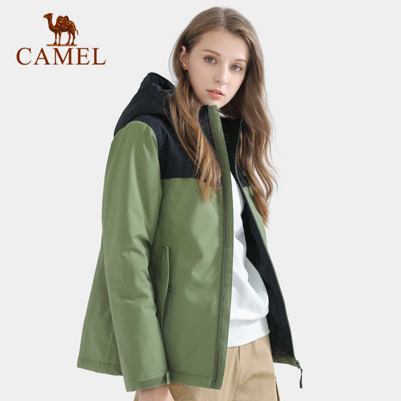 CAMEL骆驼珠穆朗玛系列夹棉冲锋衣男女2020新款户外拼色防水外套防寒服