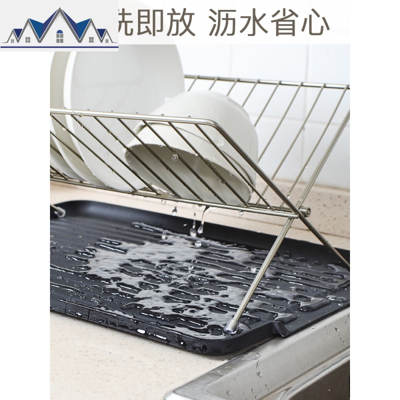 厨房碗碟架沥水架 可折叠滤碗架水晾放碗置物架 家用碗盘收纳架 三维工匠高清大图