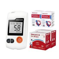 三诺血糖仪GA-3血糖测试仪套装 家用测血糖的仪器 血糖试纸100支套装 升级33G低痛针头 试纸新效期