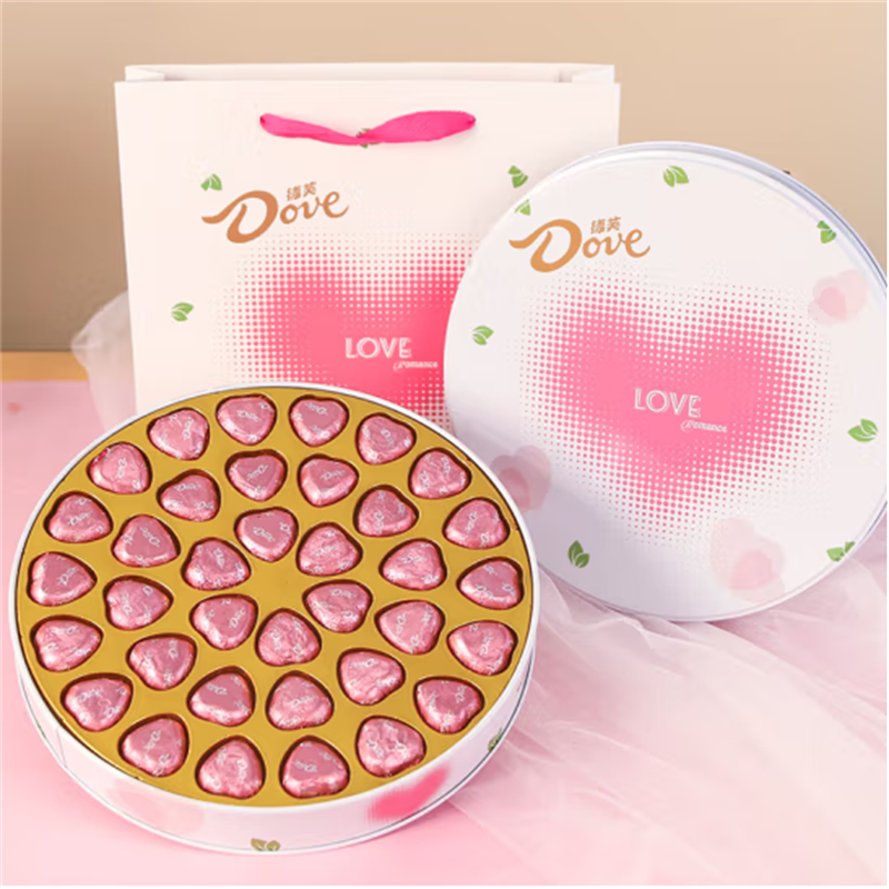 德芙(Dove)巧克力礼盒年货龙年情人节礼物新年跨年送女友女朋友春节礼品36格