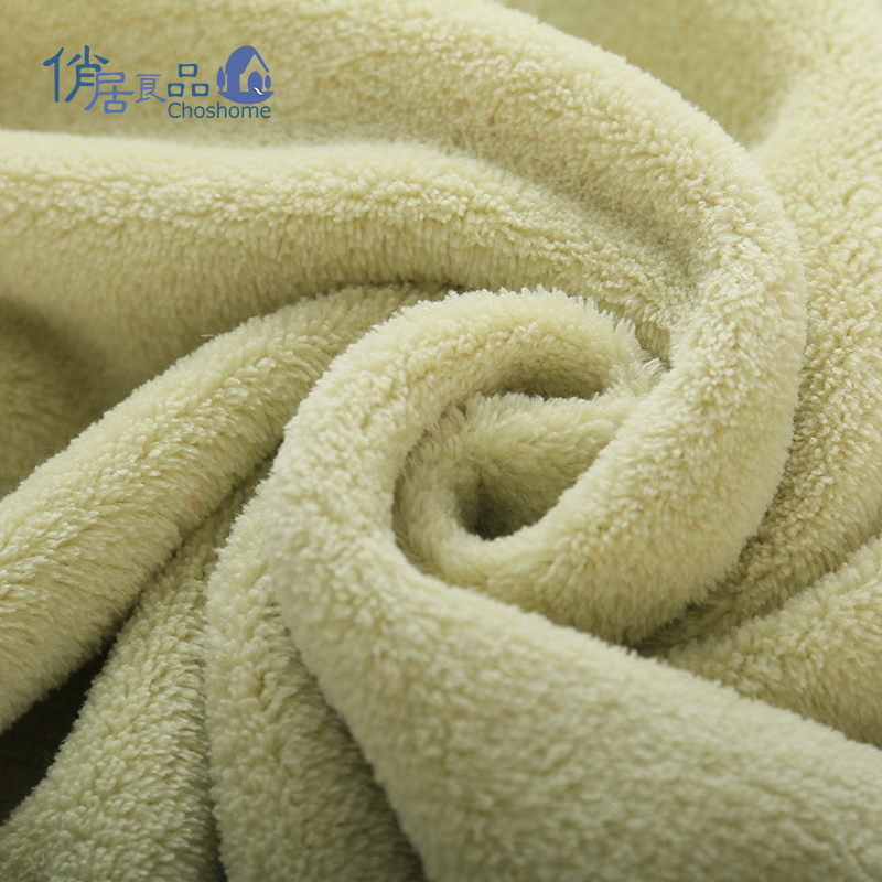 俏居(Choshome)家纺 纯色加厚法兰绒材质毯子尺寸70x120cm 舒适盖毯 膝毯 午睡毯 其他 纽扣披肩