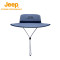 Jeep吉普防晒渔夫帽透气户外P3130789M0456 浅蓝 均码(58-60cm)
