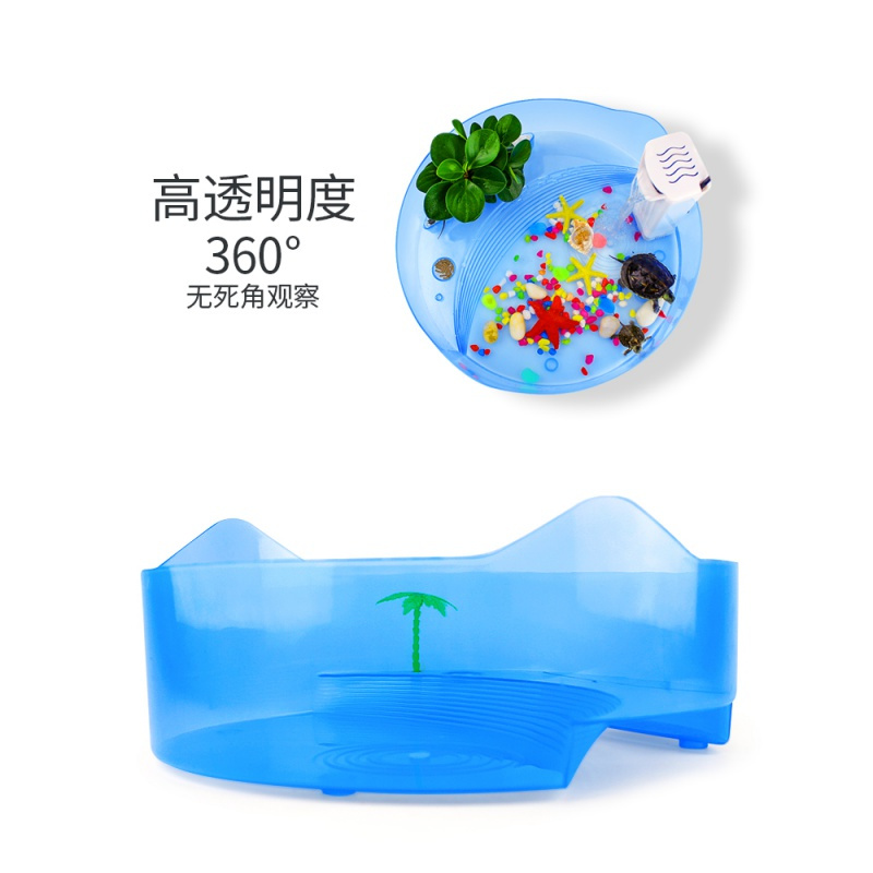 乌龟缸带晒台养乌龟专用缸水陆缸巴西龟鱼缸盆箱别墅造景小型家用高清大图