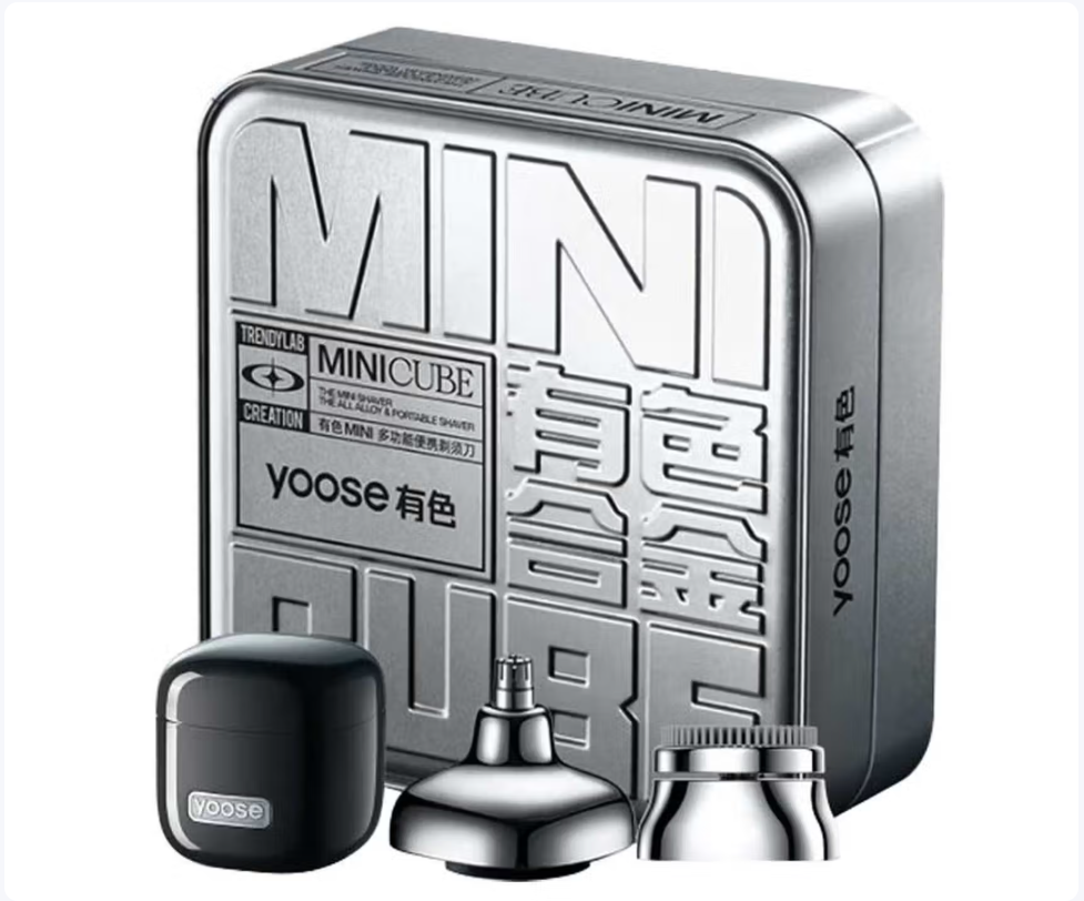 有色 yoose 旋转3D浮动电动剃须刀高效清洁深层刮胡设计轻巧便携智能充电