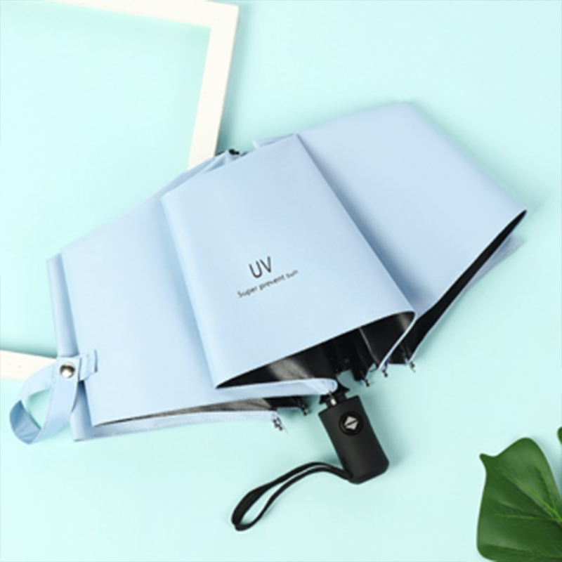 全自动钢骨玻纤 黑胶布 橡胶漆手柄 YF-Z2021001 晴雨两用伞