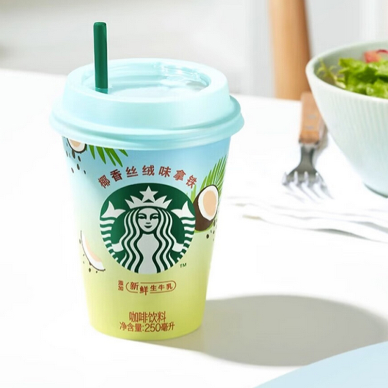 星巴克starbucks椰香丝绒味拿铁350ml12瓶箱