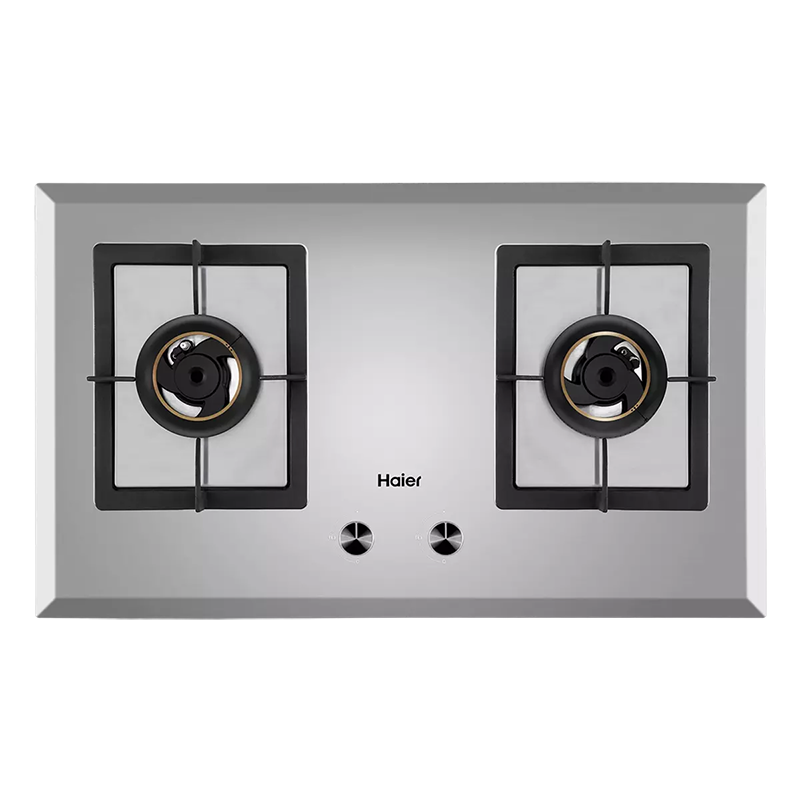海尔(Haier)燃气灶JZT-Q907(12T)天然气双眼灶台嵌两用不锈钢灶面5.2KW爆炒大火力自动熄火保护