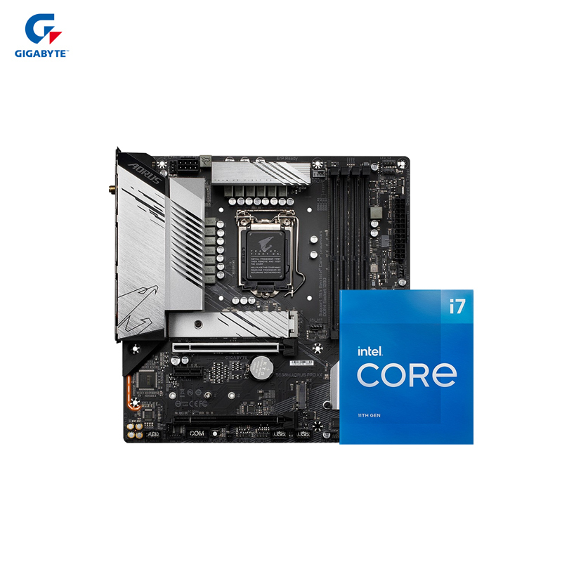 技嘉B560M AORUS PRO AX雪雕主板+英特尔i7-11700 板U套装