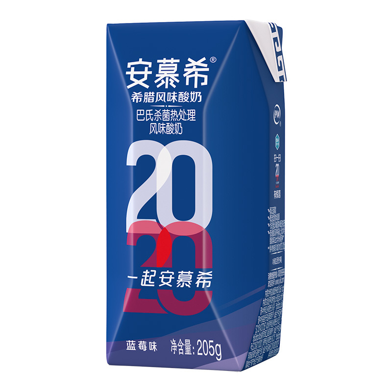 伊利 安慕希希腊风味酸奶 蓝莓味 205g*12盒