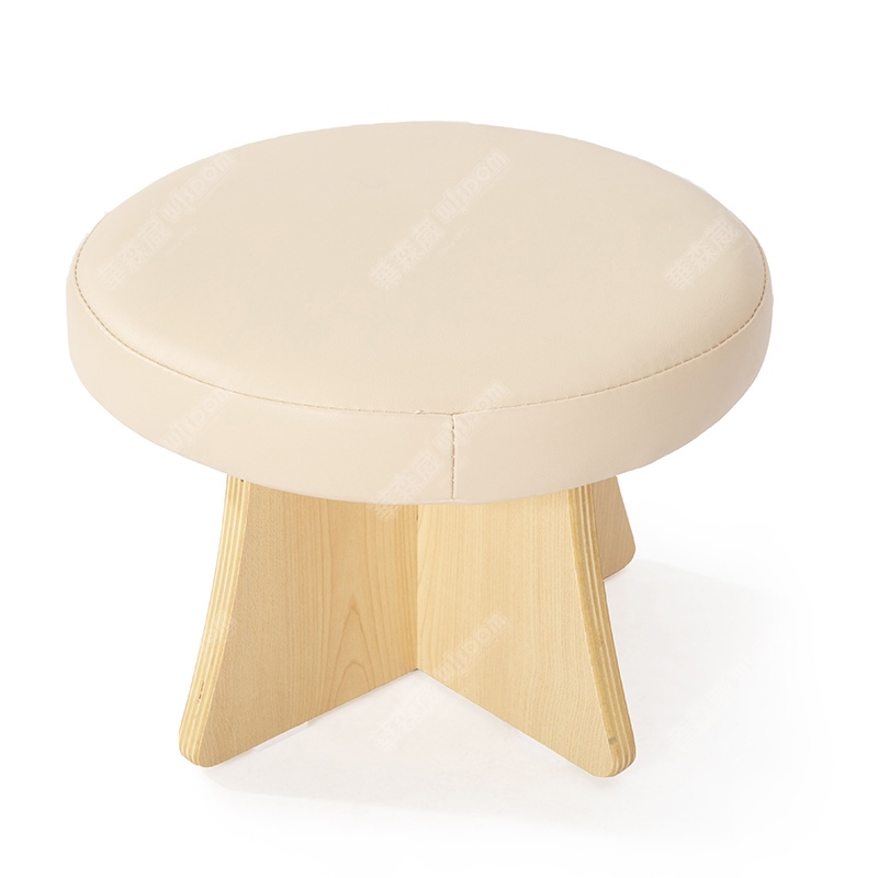 淘乐幼儿小圆凳 - 米色 幼儿软包小圆凳- 米色高清大图