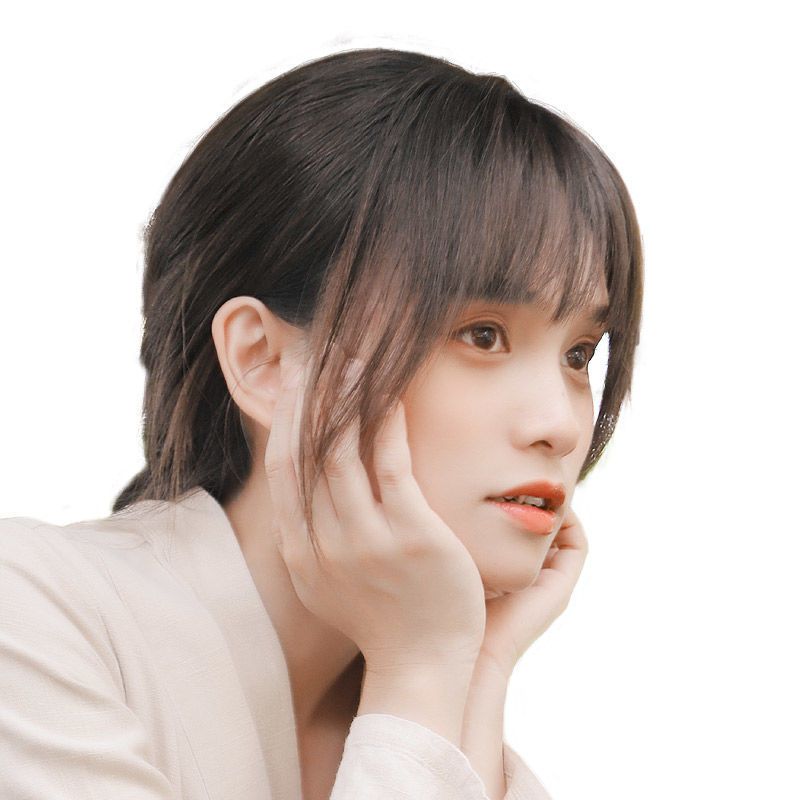 小千代刘海假发女八字假刘海假发法式空气刘海自然前额假发片