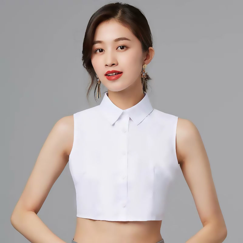 韩版毛衣装饰女士假领子女百搭新款涤棉小马甲春秋冬衣服假衣领子
