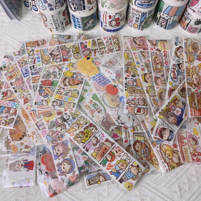 30条社团胶带(5-15cm) 胶带试吃条 小麻薯 肉球 阿玛莉莉丝 露比 有熊各种胶带试吃福袋
