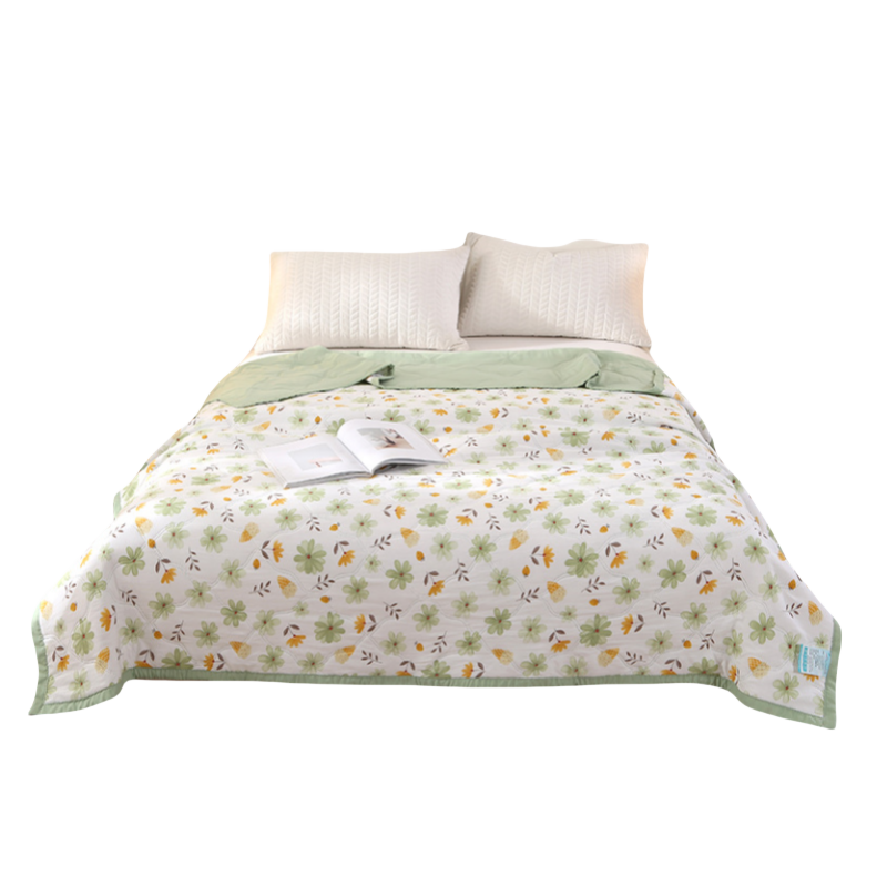 蕃蒂薄被水洗棉夏被夏凉被条高清大图