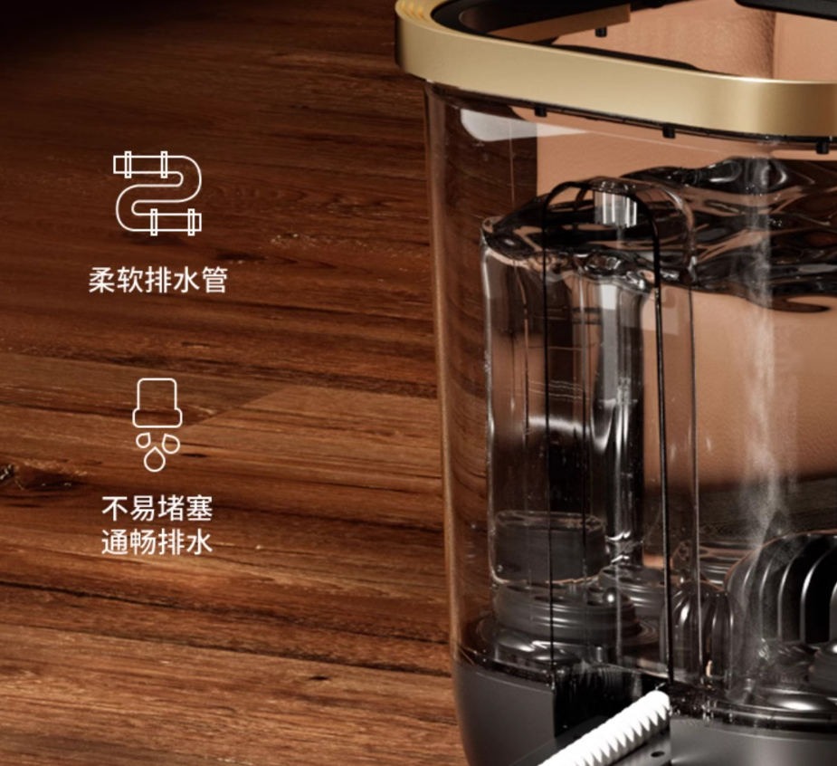 泡脚桶 1805 智能足浴盆 恒温加热 按摩气泡 智能控温 时尚简约设计高清大图