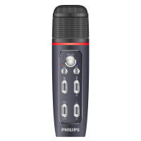 飞利浦(Philips) VTR5160多功能语音麦克风手机K歌话筒语音转文本一键多模式录音麦克风有线插孔3.5mm藏蓝