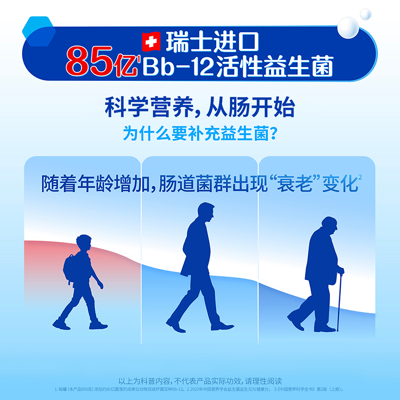 雀巢怡养益护因子高钙中老年牛奶粉850g*2罐中秋节日礼盒高清大图