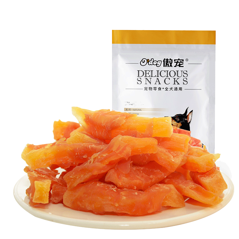 傲宠宠物食品狗狗零食鸡肉鸭肉缠红薯100gx2泰迪比熊小型犬幼犬训练零食高清大图