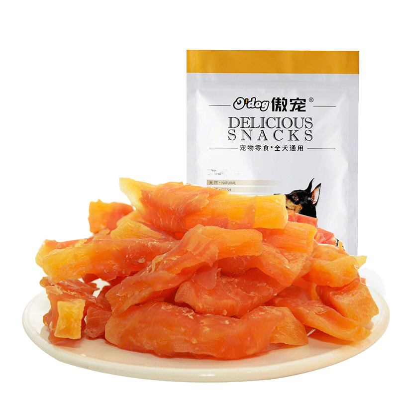傲宠宠物食品狗狗零食鸡肉鸭肉缠红薯100gx2泰迪比熊小型犬幼犬训练零食