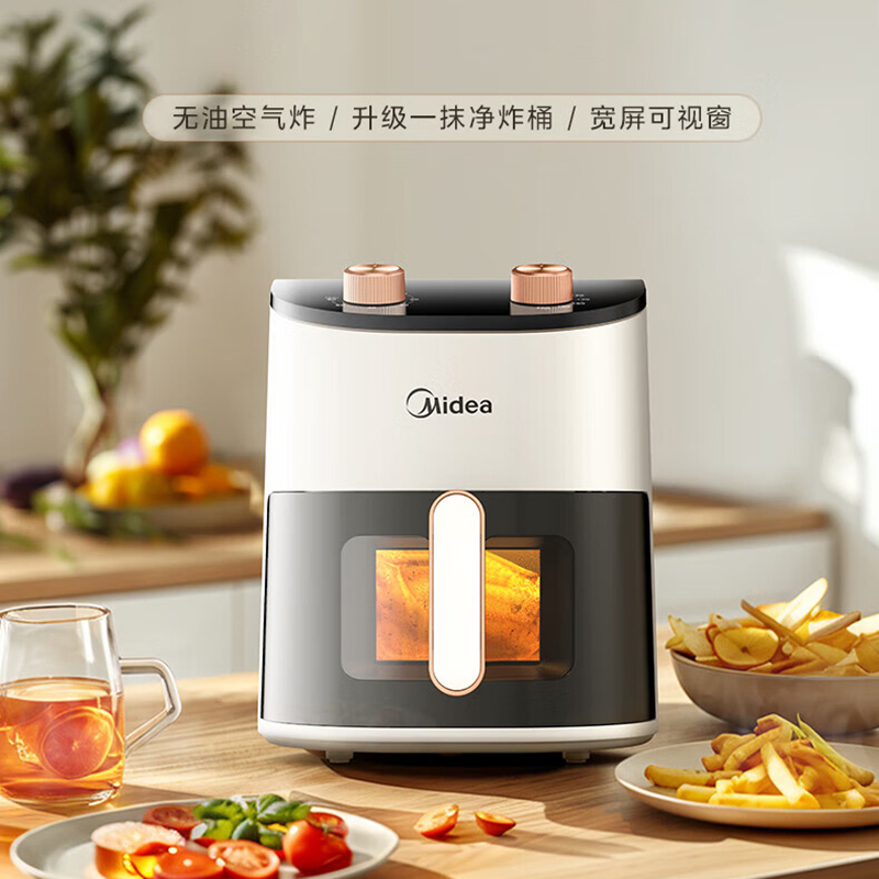 美的 KZE4588TQ 空气炸锅 4.5L(台) 米白色高清大图