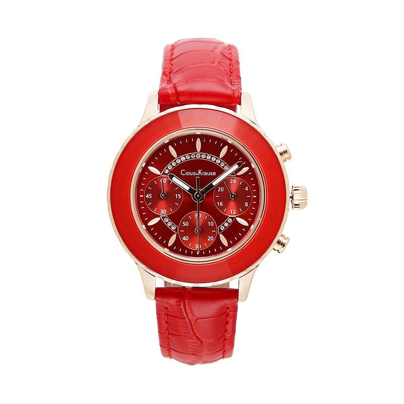 英国clouskrause皮带复古休闲经典百搭女士石英表腕表视频